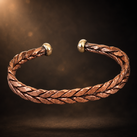Bracelet Magnétique Artisanal en Cuivre  Élégance & Bien-être