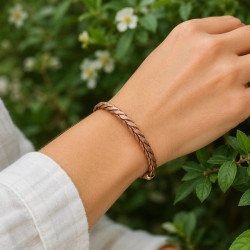 Bracelet Magnétique Artisanal en Cuivre  Élégance & Bien-être