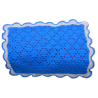 nappe minimaliste au crochet bleu/blanc