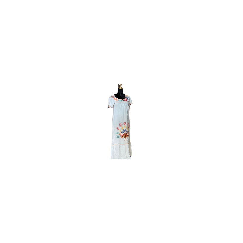 Robe marocaine brodeé/blanc