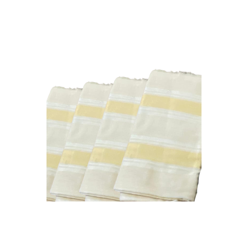 Tissu soussdi pour hommes dore/blanc