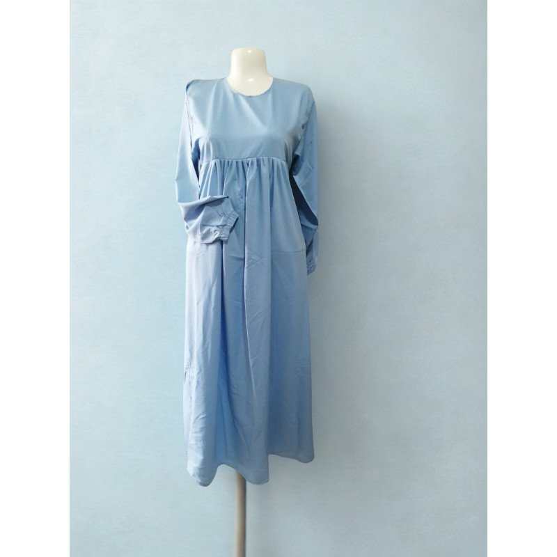 Robe longue fluide bleu ciel
