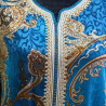 Gandoura florale en tissu léger brodé