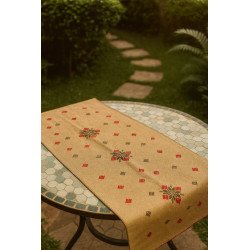 Nappe de table artisanale tissée à la main