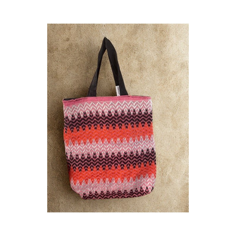 Tote Bag Artisanal Tissé – Motifs berbères colorés