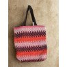 Tote Bag Artisanal Tissé – Motifs berbères colorés