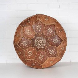 Pouf marocain en cuir – Artisanat et élégance orientale