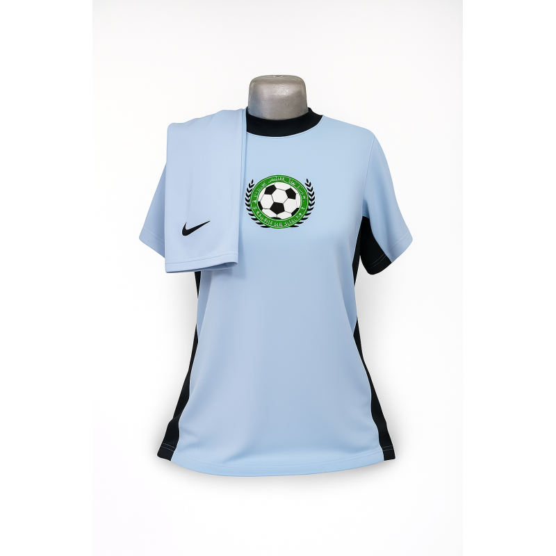 Maillot de Football Officiel – Coupe Classique Bleu Ciel & Noir