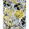 Tenue médicale fleurie jaune et noire – Haut imprimé & pantalon jaune