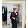 DJellaba noire mlifa avec barchman