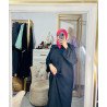 DJellaba noire classique avec coupe fluide