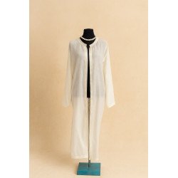 Kimono Long Brodé à Fleurs
