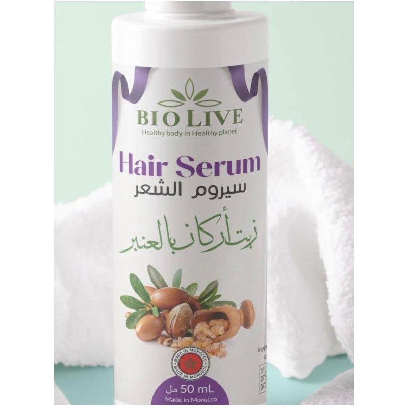 Sérum Capillaire Bio Live – Argan & Ambre – 50 ml