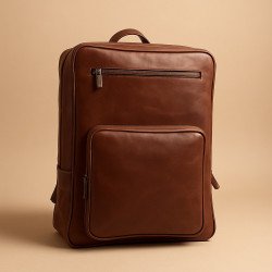 Sac à dos en cuir véritable