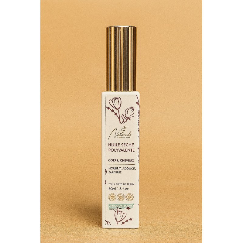Huile Sèche Polyvalente – Corps & Cheveux – 50 ml