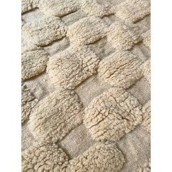 Tapis berbère écru en laine