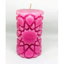 Bougie Pilier à Motifs Géométriques