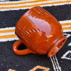 Tasse Traditionnelle en Terre Cuite Émaillée – Finition Brune