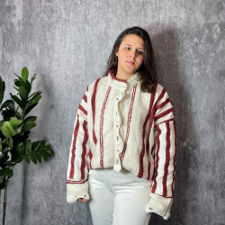 Veste Femme Oversize Mini Krouchi – Élégance Artisanale de Coopérative